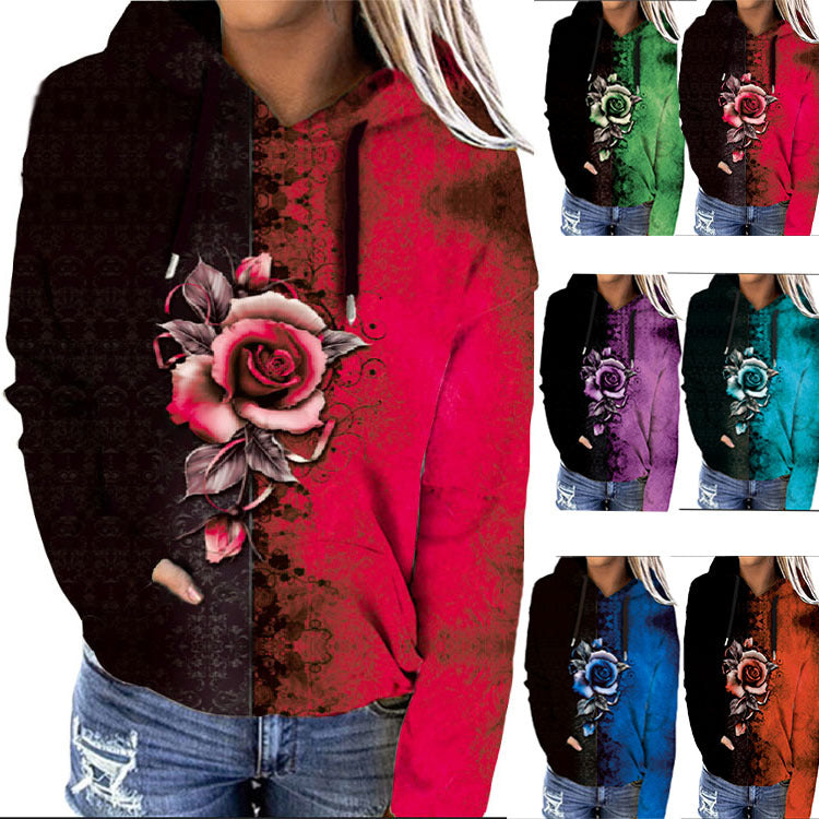 Women's Loose Hooded Sweater Coat for Autumn/Winter